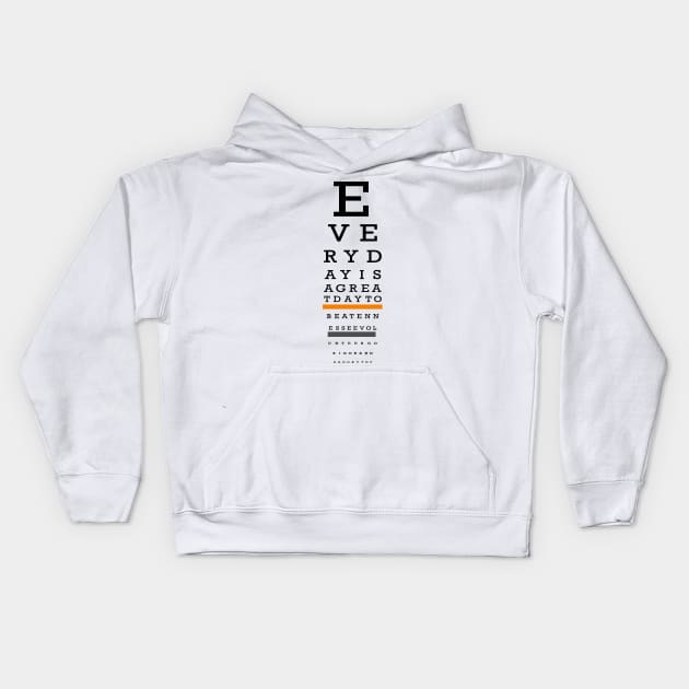 Vols Eye Chart Kids Hoodie by BigOrangeShirtShop